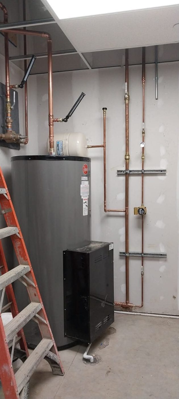 Residential water heater installation